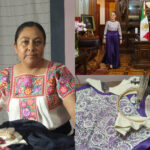 PRESIDENTA LUCE VESTIDO DE VIRGINIA ARCE EN SU PRIMER GRITO DE INDEPENDENCIA