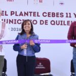 GOBIERNO ESTATAL FORTALECE EL DESARROLLO DE QUILEHTLA CON NUEVO PLANTEL DE BACHILLERATO Y VIALIDAD